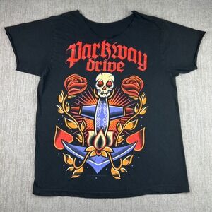 Parkway Drive T Shirt Men's Large Black Band Cutoff Tee Y2K Punk Emo Metalcoe